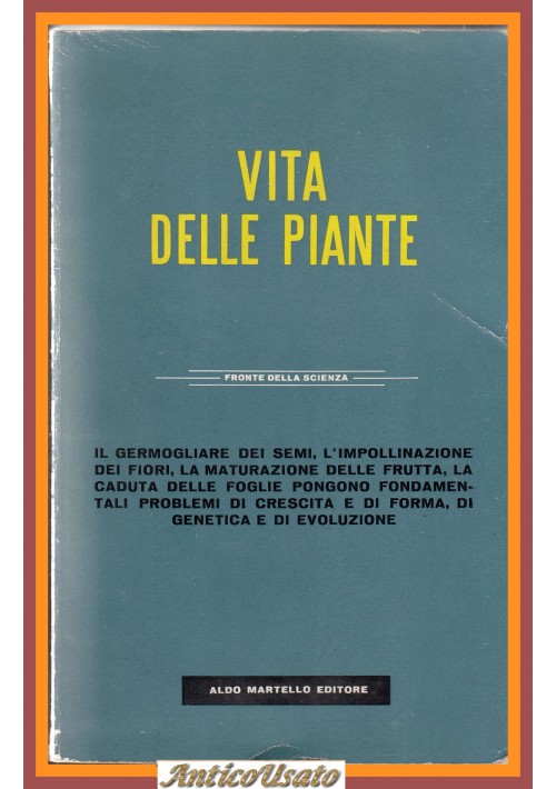 VITA DELLE PIANTE fronte della scienza 1959 Martello Scientific American Libro